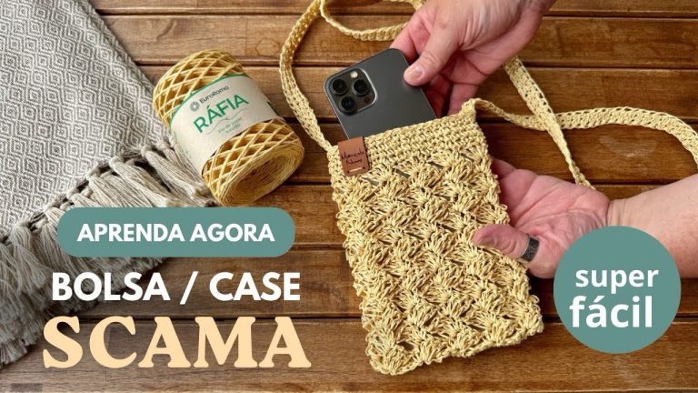 Bolsa de Crochê Ponto Escama Estilo Case – Passo a Passo