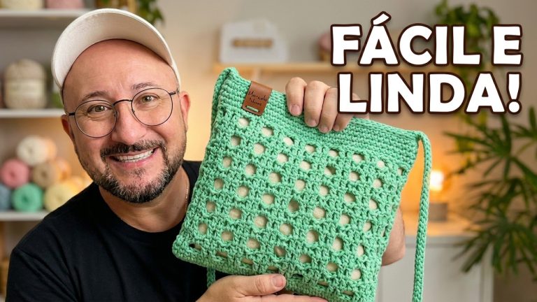 Bolsa Palhinha de Crochê Mini – Passo a Passo Fácil