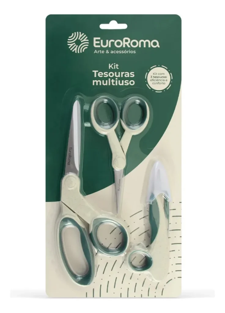 Kit 3 Tesouras EuroRoma