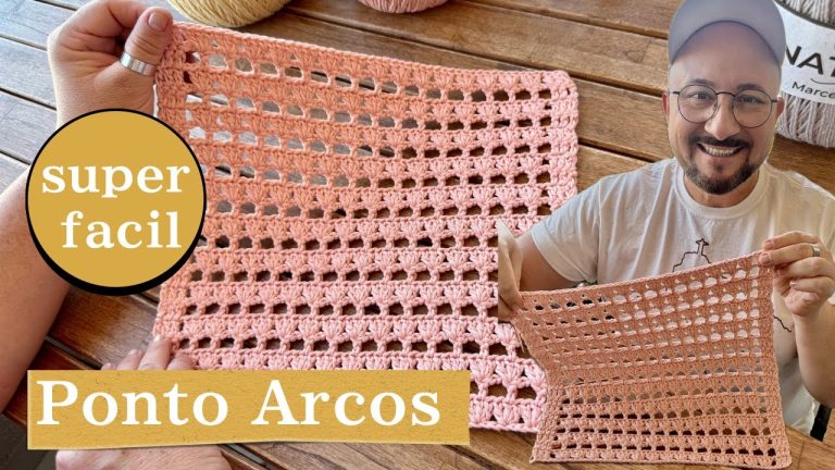 Ponto Arcos de Crochê Fácil para Tapetes, Cachecóis e Mais