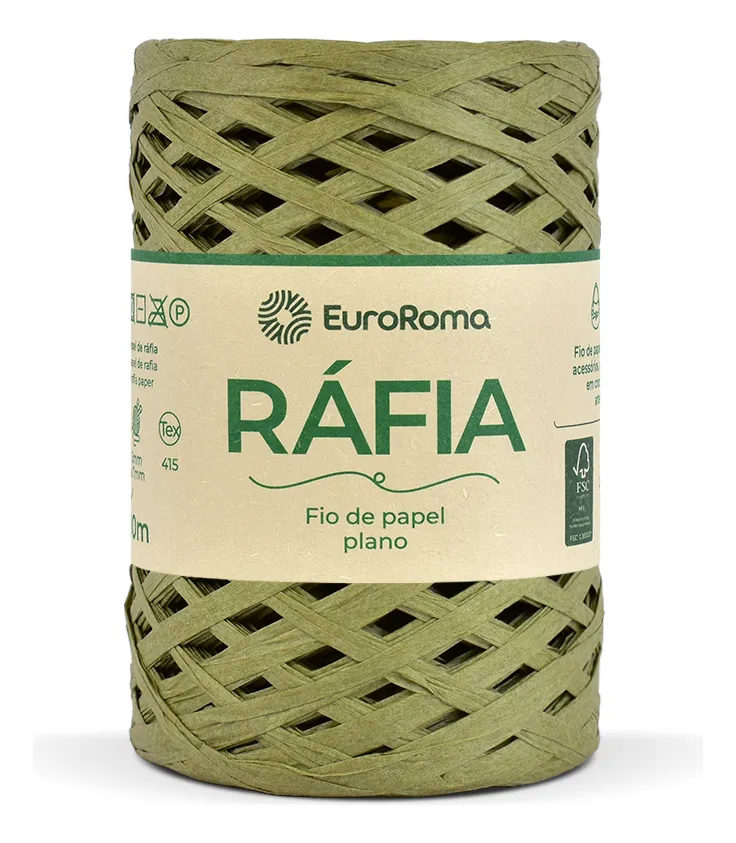 Fio De Papel Plano EuroRoma Rafia 100m